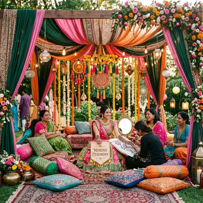 Mehendi ceremony decoration Boston MA